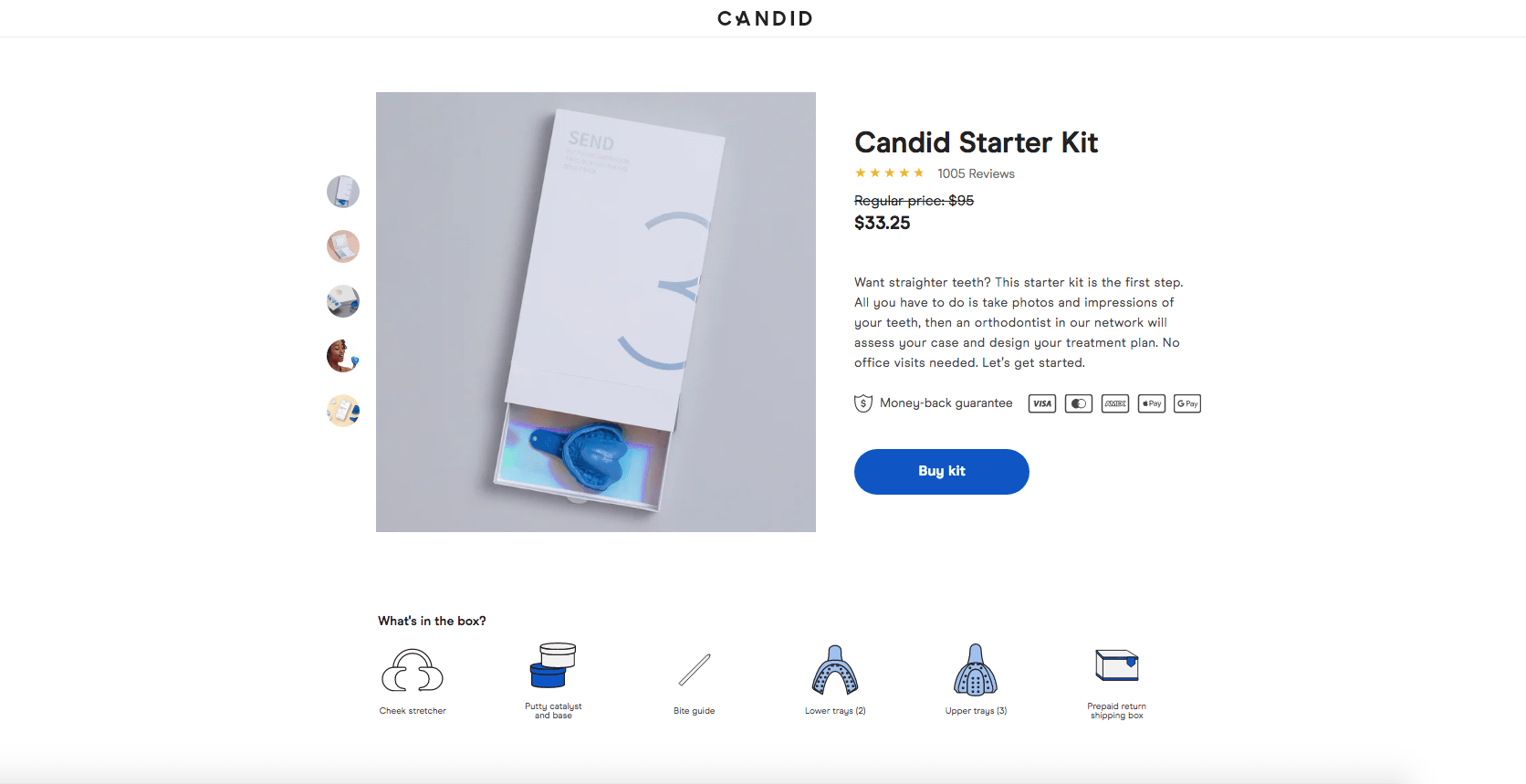 Candid Starter Kit Purchase Webpage