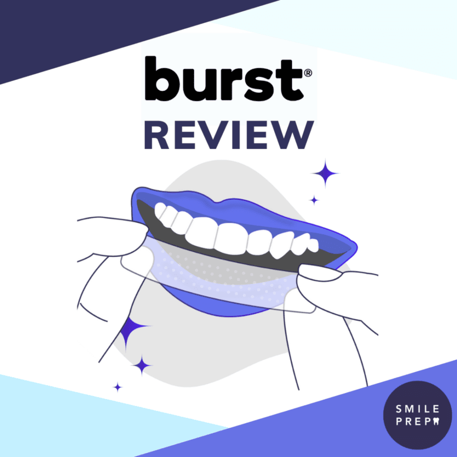 Burst logo and whitening strips